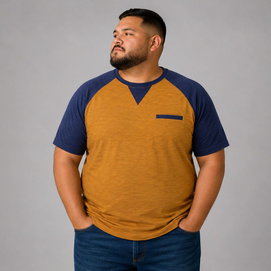 Camiseta Raglán Jaspeada para Hombre Dubrovnik