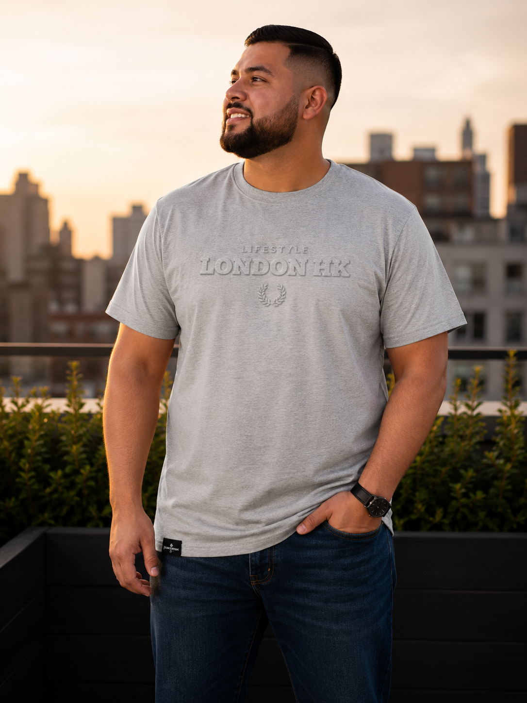 Playera Hombre Talla Extra Talle Grande Estampa London HK Dubrovnik