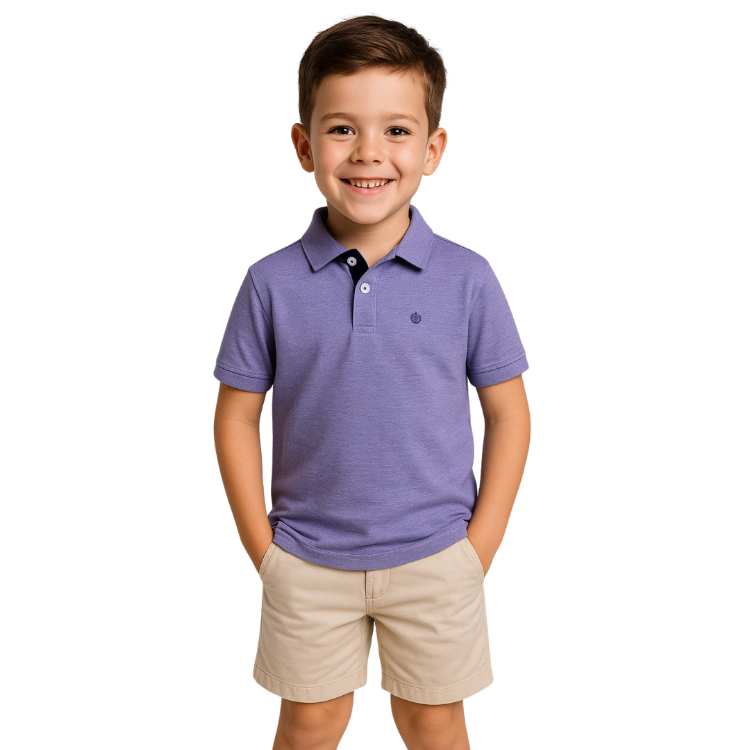 Polo Básico Lavanda Niño