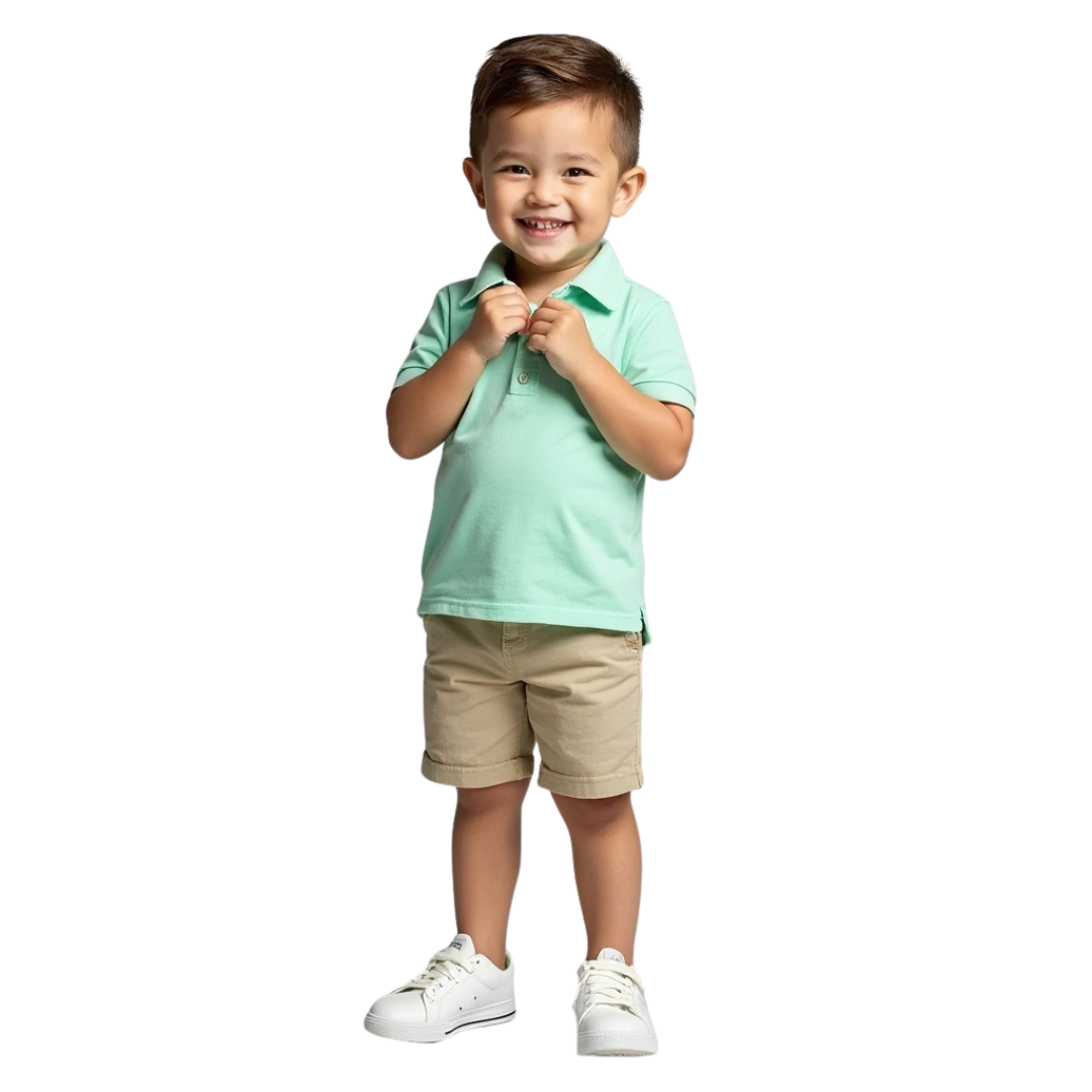 Polo Básico Menta Niño