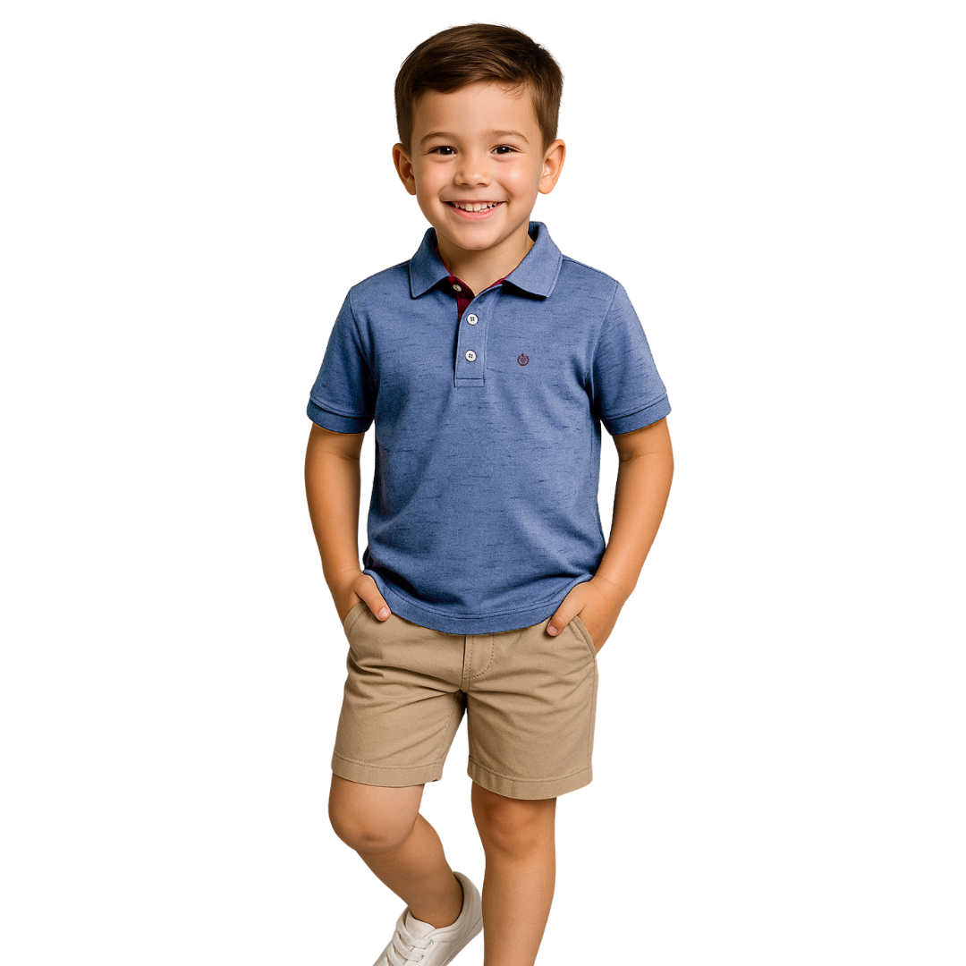 Polo Básico Mezclilla Niño