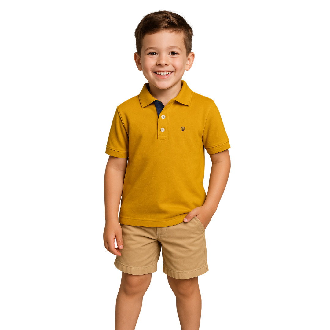 Polo Básico Mostaza Niño