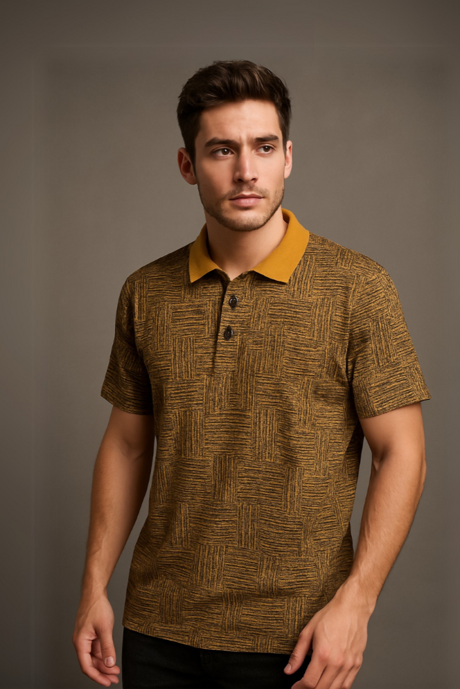 Playera Polo Textura Hombre