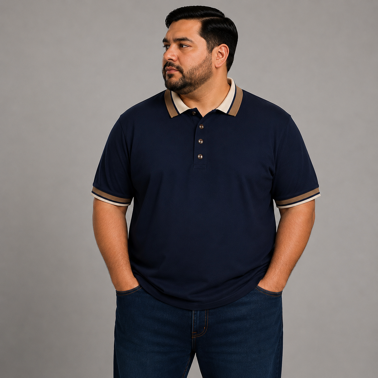 Polo para Hombre con Cuello en Contraste y Bolsillo Dubrovnik