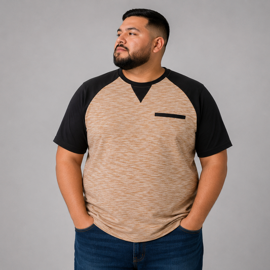 Camiseta Raglán Jaspeada para Hombre Dubrovnik