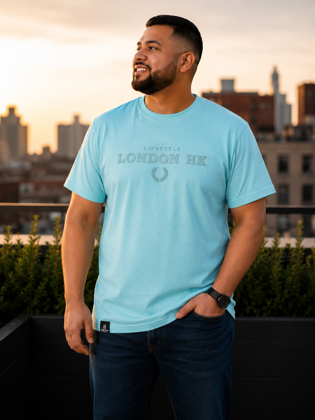 Playera Hombre Talla Extra Talle Grande Estampa London HK Dubrovnik