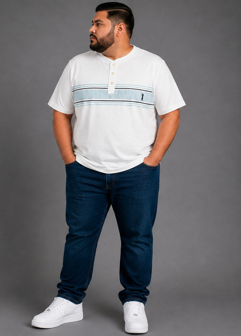 Camiseta Henley para Hombre con Franja Horizontal Dubrovnik