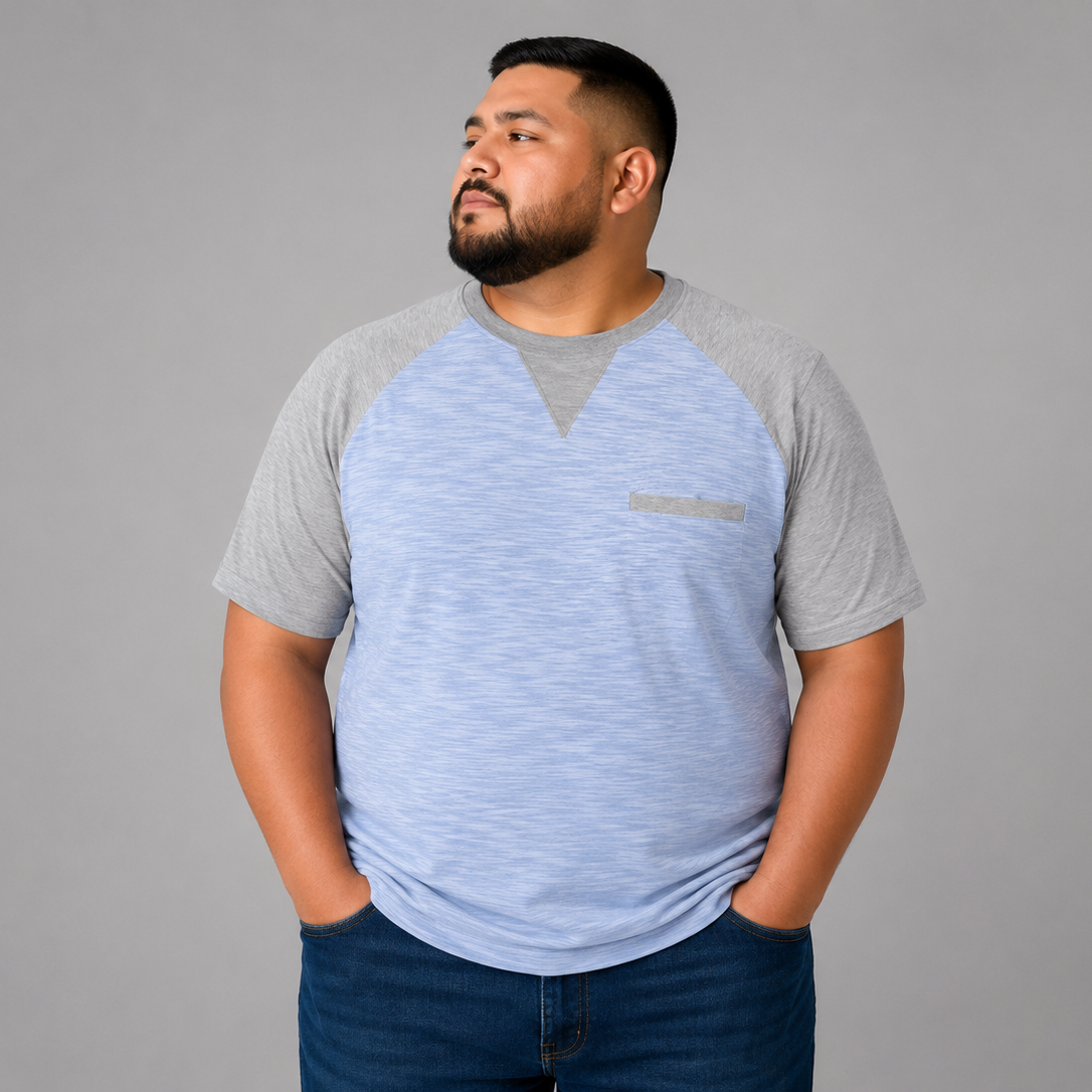 Camiseta Raglán Jaspeada para Hombre Dubrovnik