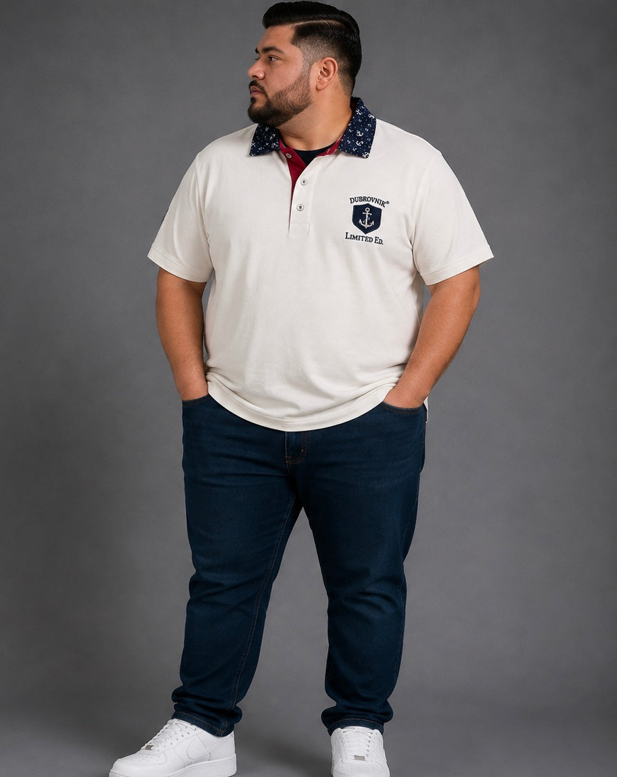 Polo Náutico con Cuello en Contraste para Hombre Dubrovnik