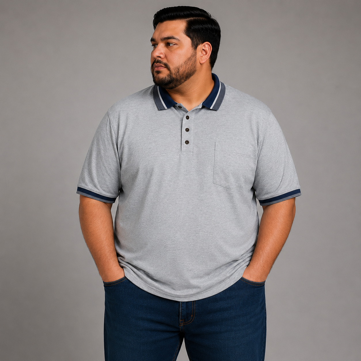 Polo para Hombre con Cuello en Contraste y Bolsillo Dubrovnik