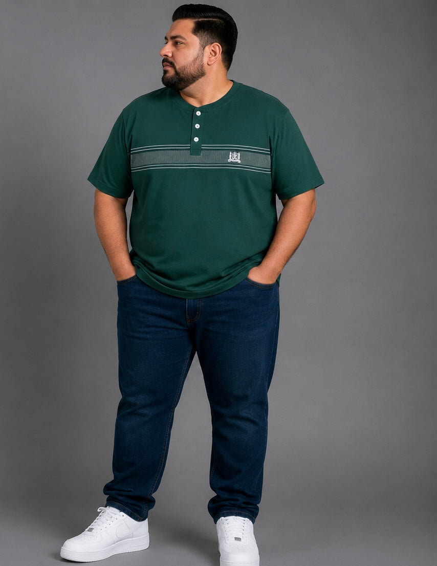 Camiseta Henley para Hombre con Franja Horizontal Dubrovnik