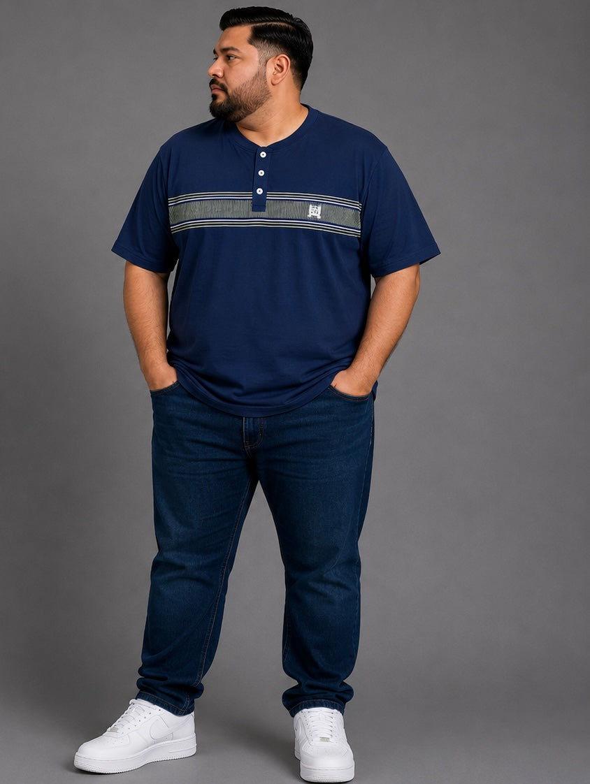 Camiseta Henley para Hombre con Franja Horizontal Dubrovnik
