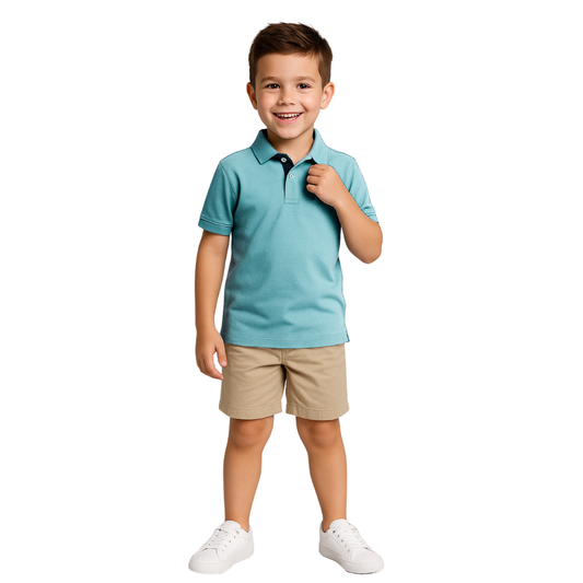 Polo Básico Celeste Niño