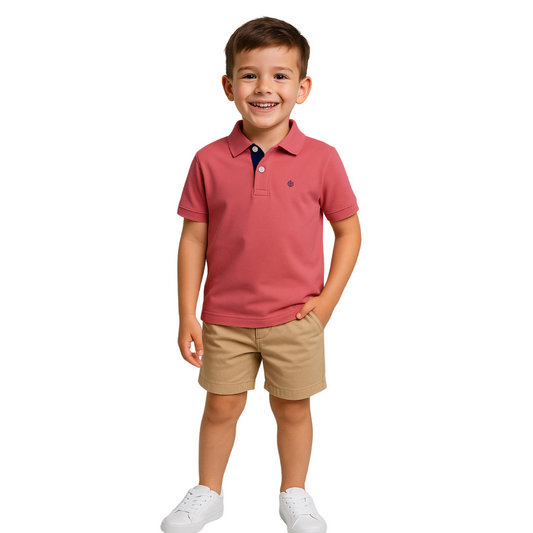 Polo Básico Coral Niño