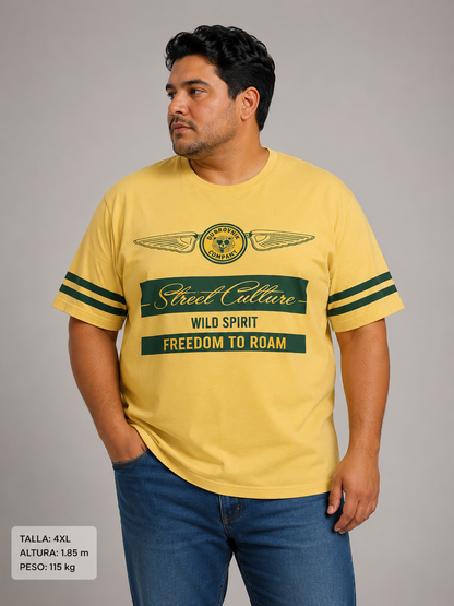 Playera Hombre Talla Extra Estilo Urbano Estampado Frontal Dubrovnik