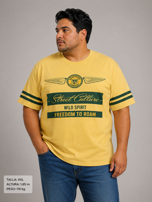 Playera Hombre Talla Extra Estilo Urbano Estampado Frontal Dubrovnik