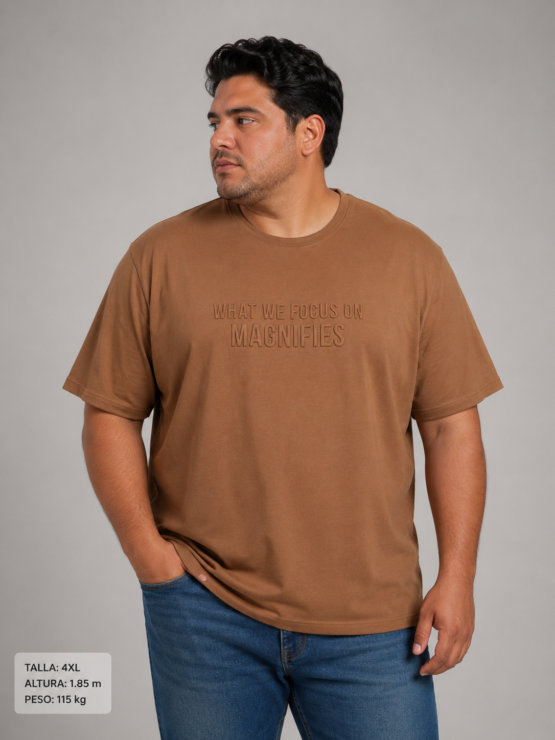 Playera Hombre Talla Extra Talle Grande Con Relieve Frontal Dubrovnik