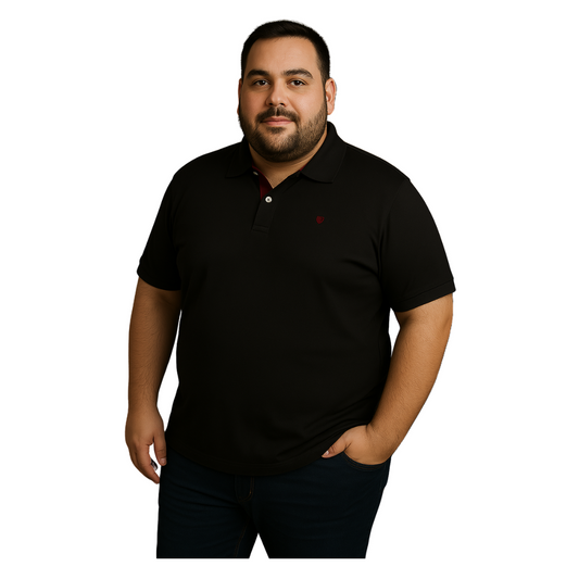 Playera Polo Negro Hombre