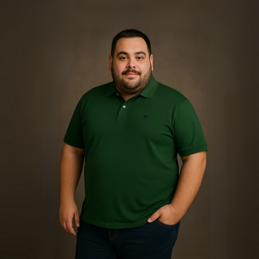 Playera Polo Verde Musgo Hombre