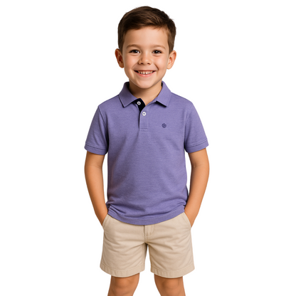 Polo Básico Lavanda Niño