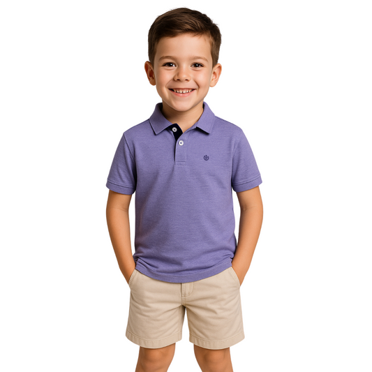 Polo Básico Lavanda Niño