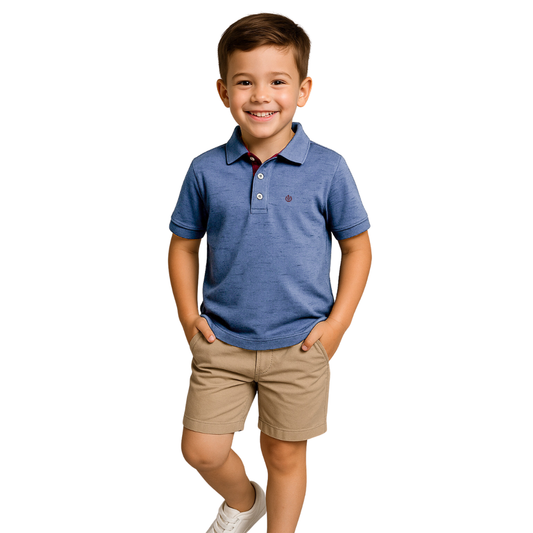 Polo Básico Mezclilla Niño