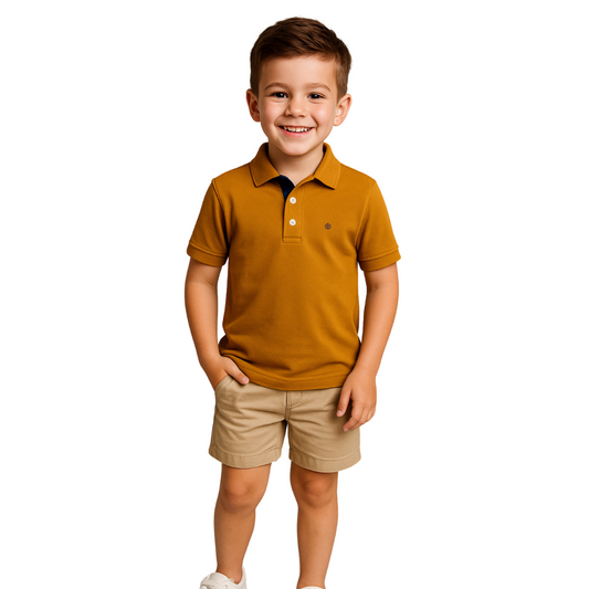 Polo Básico Miel Niño