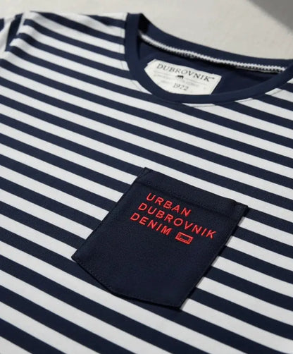 Playera Urban Dubrovnik Denim Rayada Con Bolsillo Dubrovnik