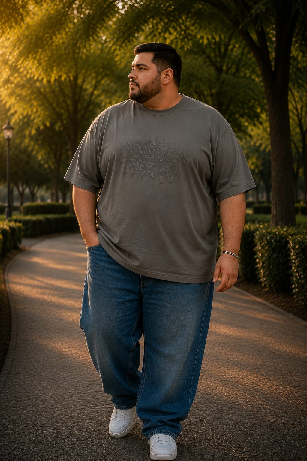 Playera Oversize para Hombre “Don't Overthink It” Dubrovnik