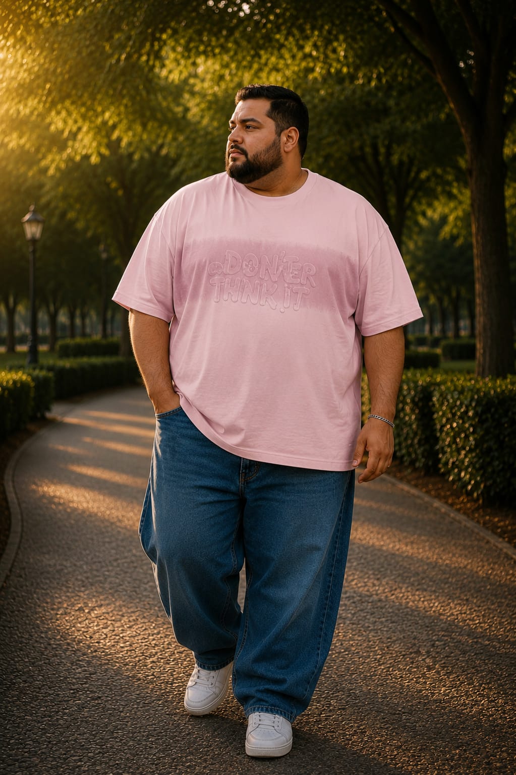 Playera Oversize para Hombre “Don't Overthink It” Dubrovnik