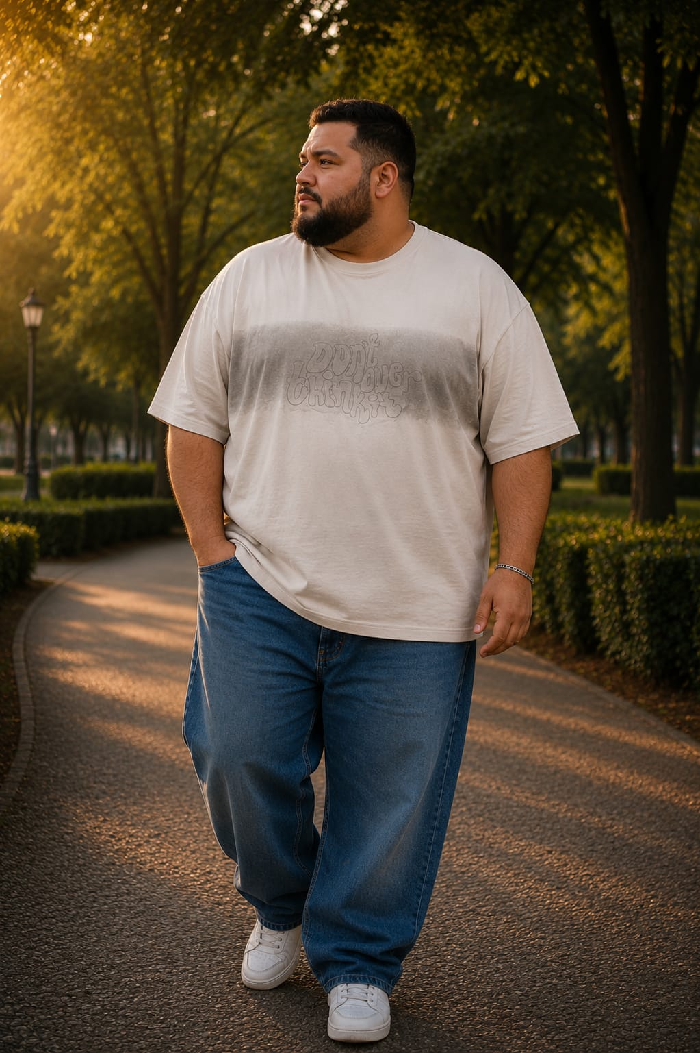 Playera Oversize para Hombre “Don't Overthink It” Dubrovnik