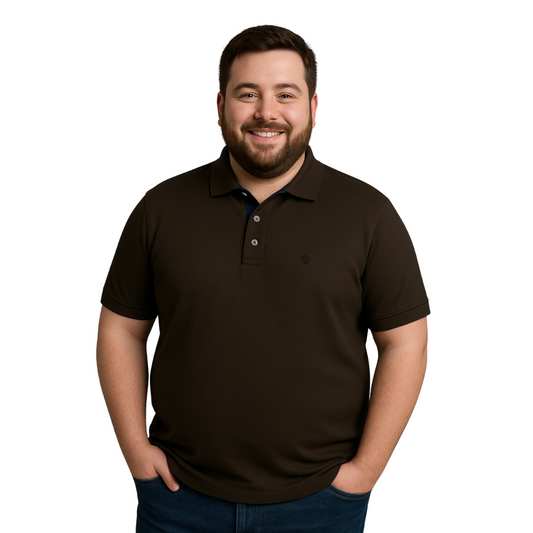 Playera Polo Café Hombre