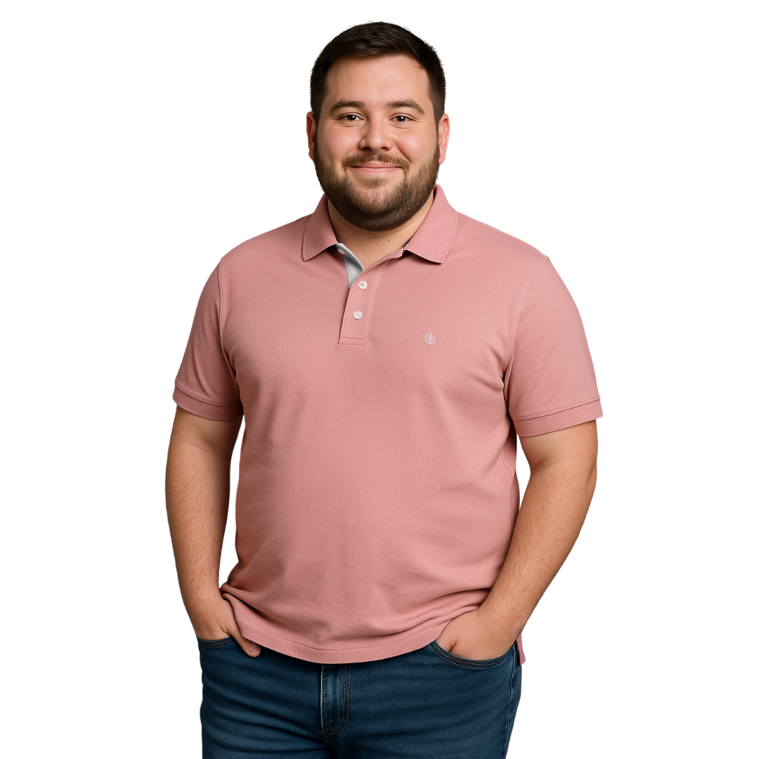 Playera Polo Rosa Palo Hombre