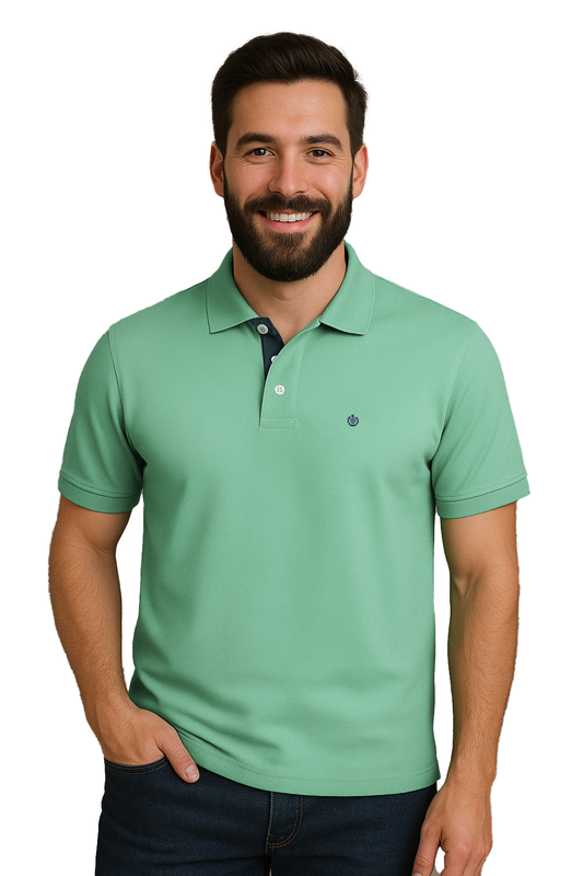 Playera Polo Verde Pistache Hombre