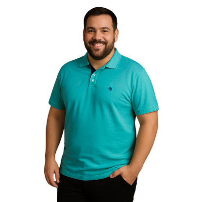 Playera Polo Verde Agua Hombre